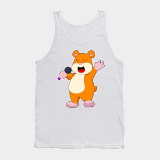 Hamster Singer Microphone Music Tank Top